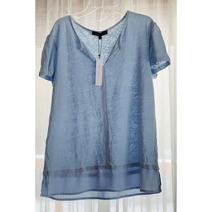 Sanctuary Blue linen layered T shirt
